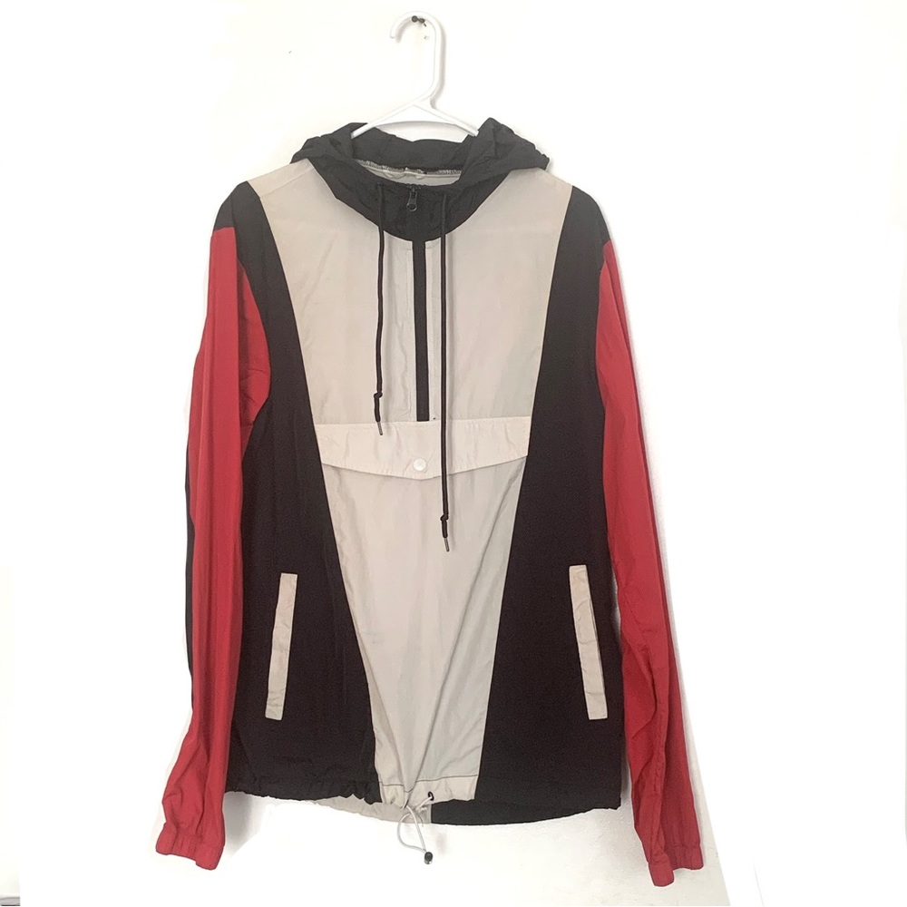 Color block windbreaker
